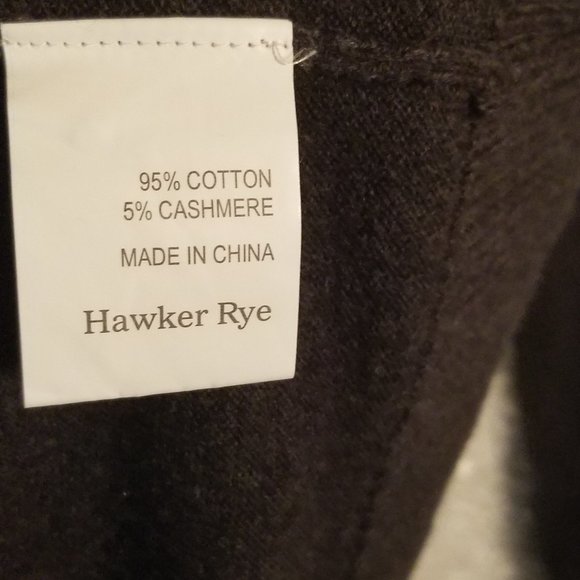 Hawker Rye Mens Hawker Rye Shawl Collar Sweater Size Large Gray - Picture 6 of 6